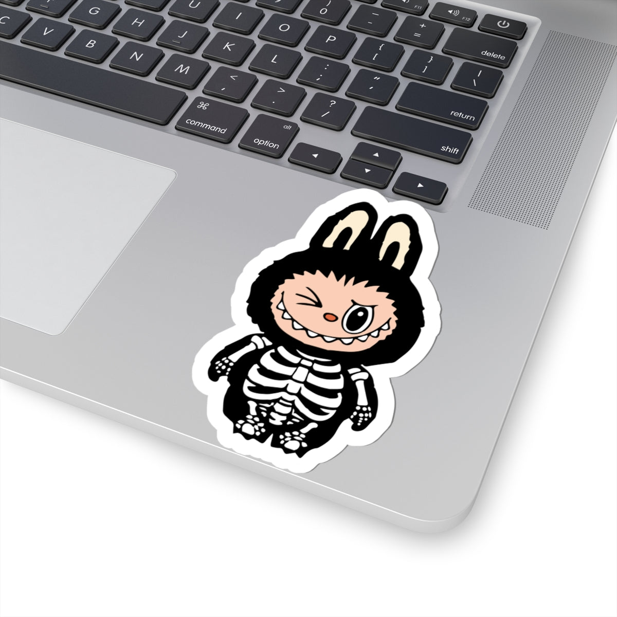 Skeleton Labubu Kiss-Cut Stickers, Perfect for Laptops, Water Bottles, Halloween Decor, Cute Gifts, Kids' Crafts