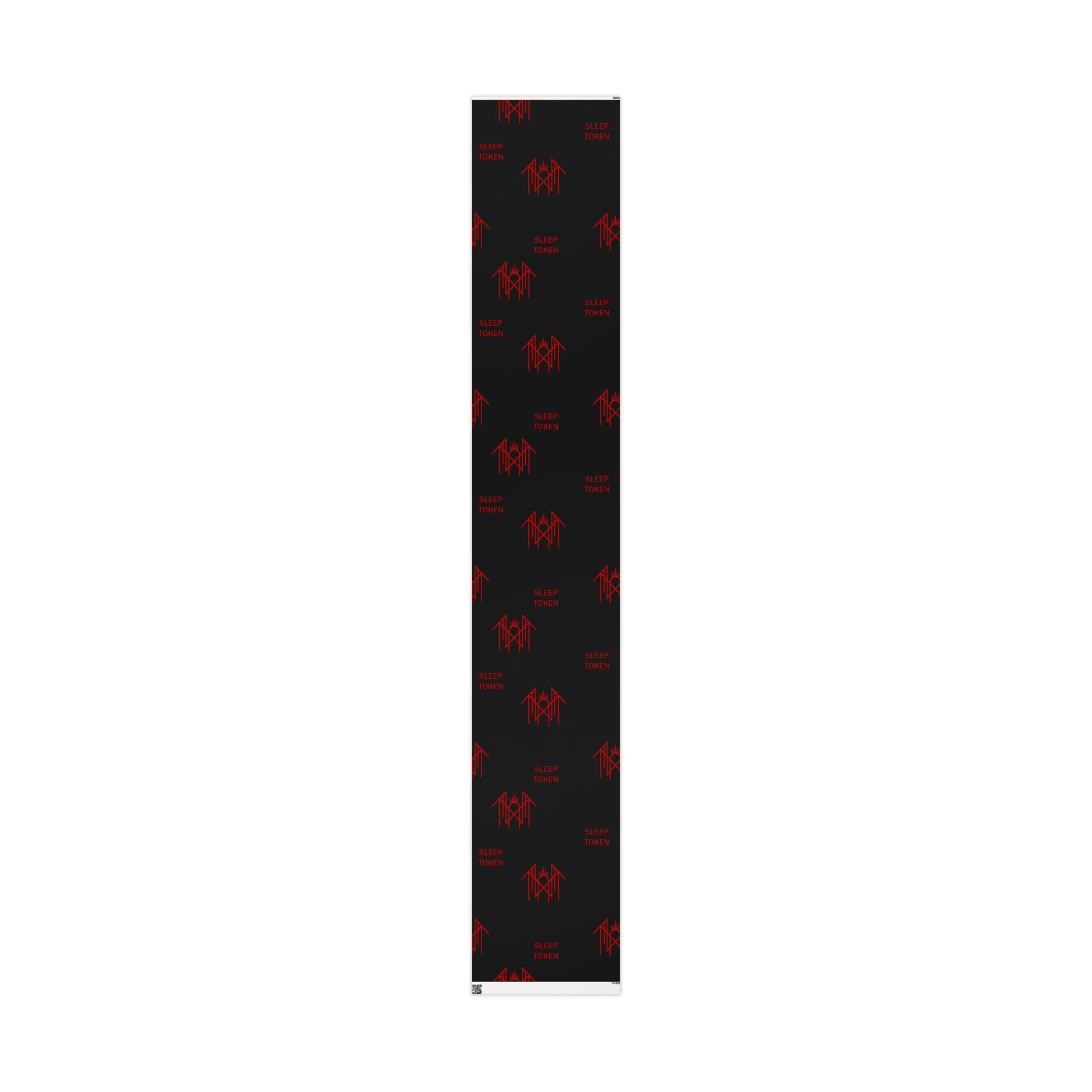 Black & Red Spider Pattern Wrapping Paper Roll — Gothic Gift Wrap for Halloween & Fans