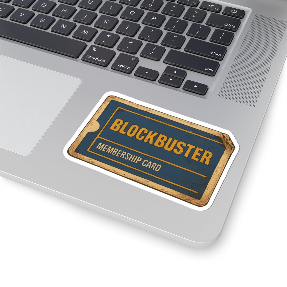Blockbuster Membership Card Sticker — Retro Movie Rental Kiss-Cut Decal