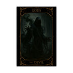 The Devil Tarot- Fantasy Satin Poster, Wall Art, Gothic Decor, Satan Themed Print, Home Aesthetic, Perfect for Halloween