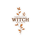 Kiss-Cut Sticker — "There’s a Little Witch in All of Us" Fall Floral Laptop Decal