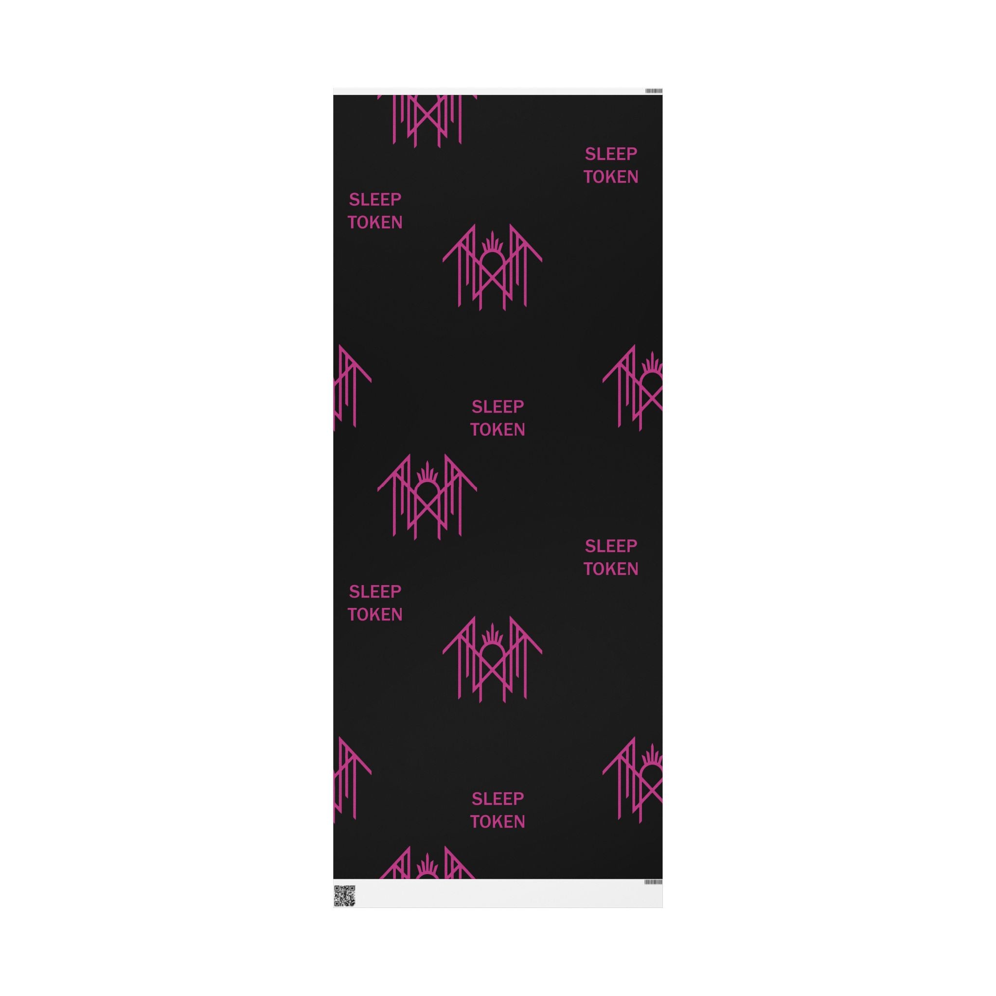 Black & Pink Gothic Spider Wrapping Paper Roll — Halloween Gift Wrap