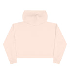 Floral Crest Crop Hoodie – Pink Botanical Emblem