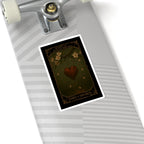 Three of Swords Tarot- Mood-Enhancing Kiss-Cut Stickers, Three Swords Heart Design, Perfect for Journals, Laptops, Gifts, Home Decor, Romantic Occasions