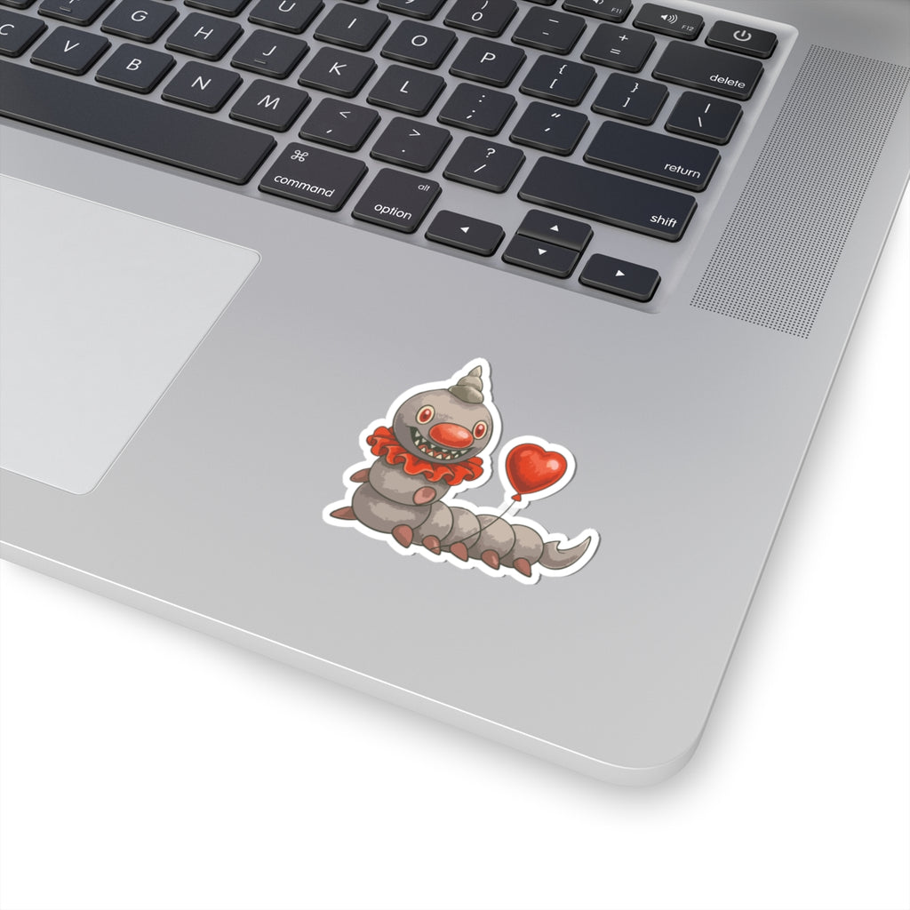 Weedle-Creepy Cute Caterpillar Sticker — Heart Balloon Kiss-Cut Decal