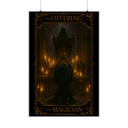 The Offering- Magician Tarot Satin Poster | Gothic Wall Art, Occult Decor, Witchy Home, Gift for Witches, Halloween Decoration, The Offering