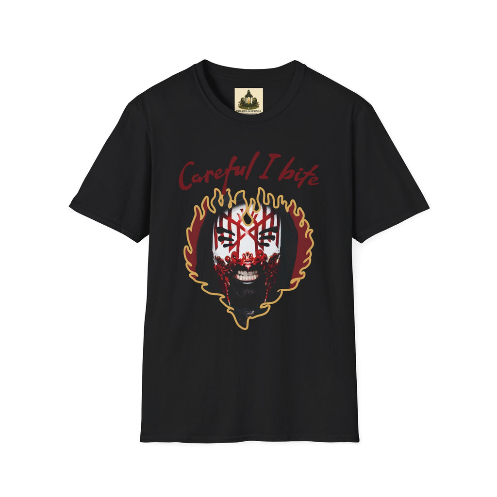 Careful I Bite-Vintage-Inspired Graphic Tee, Unisex Softstyle T-Shirt, Funny T-Shirt, Unique Gifts, Casual Wear, Concert Shirt