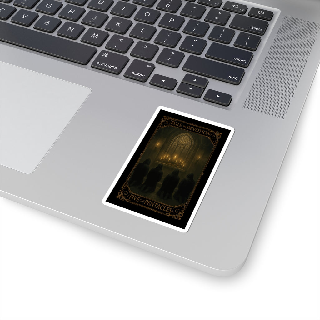 Five of Pentacles Tarot-Mystical Kiss-Cut Stickers - Exile in Devotion | Tarot-Inspired Decor, Spiritual Gifts, Witchy Stickers, Custom Laptop Decals, Unique [...]
