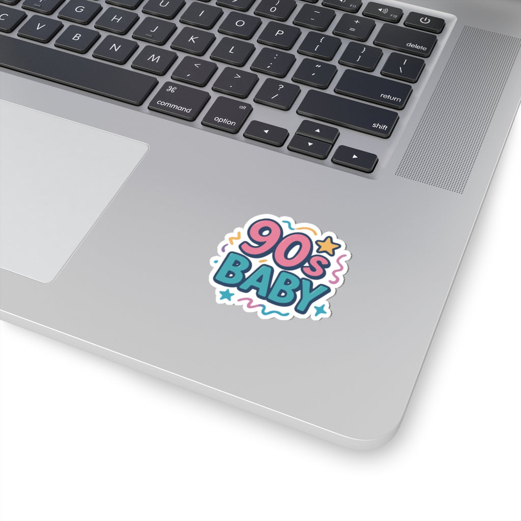 90s Baby Sticker — Retro Neon Kiss-Cut Decal for Laptops, Water Bottles & Journals