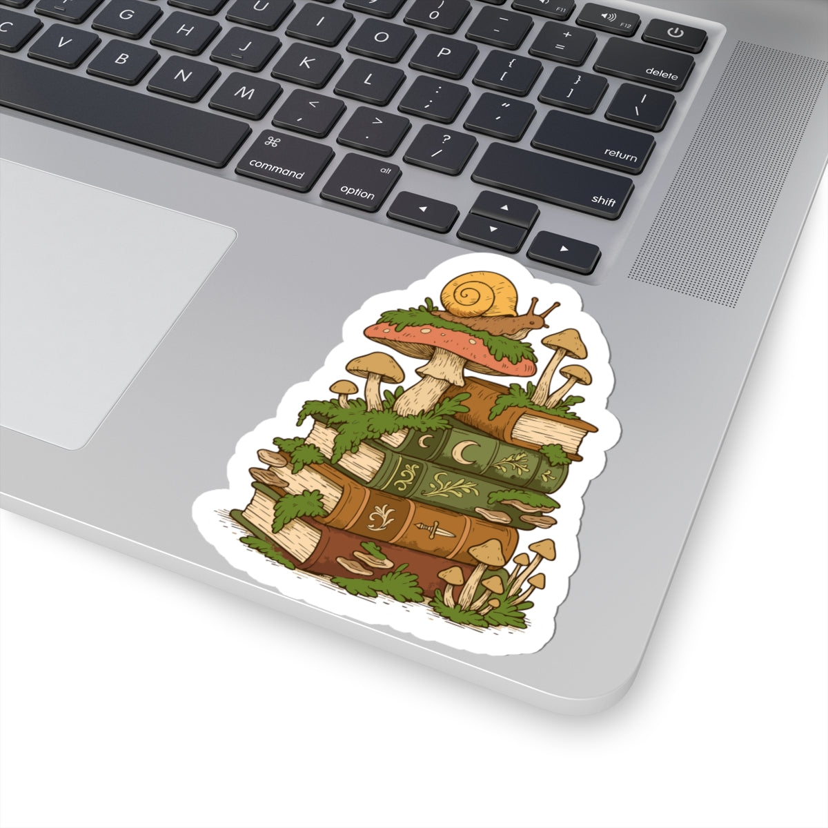 Whimsical Bookish Kiss-Cut Stickers, Mushroom Art, Snail Sticker, Nature Lover Gift, Cute Decor, Eco-Friendly Stationery