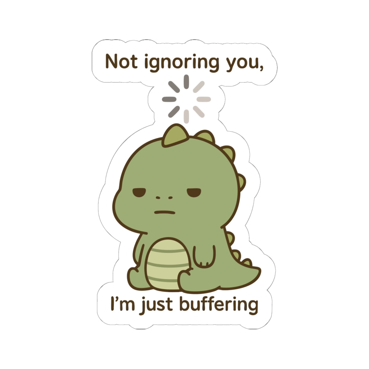 Cute Dino Ignoring Stickers, Kids Sticker Pack, Scrapbook Decals, Laptop Decals, Water Bottle Stickers, Vinyl Stickers