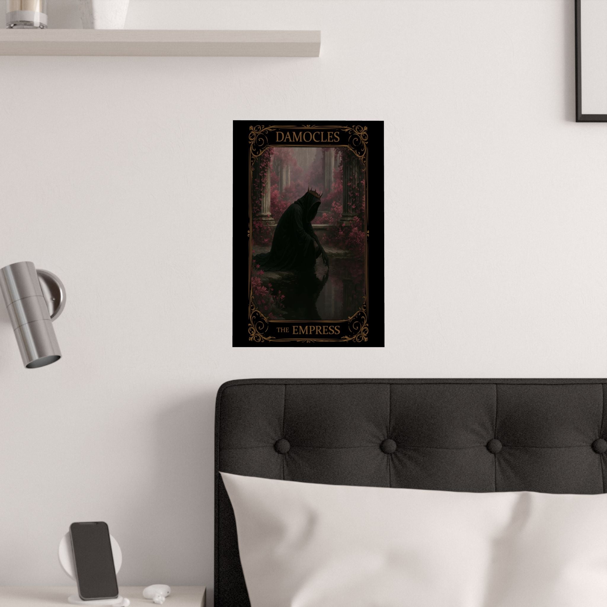 Damocles The Empress Tarot Mystical Satin Poster -Art Print, Wall Décor, Gothic Home Decor, Unique Gift, Tarot-Inspired Art