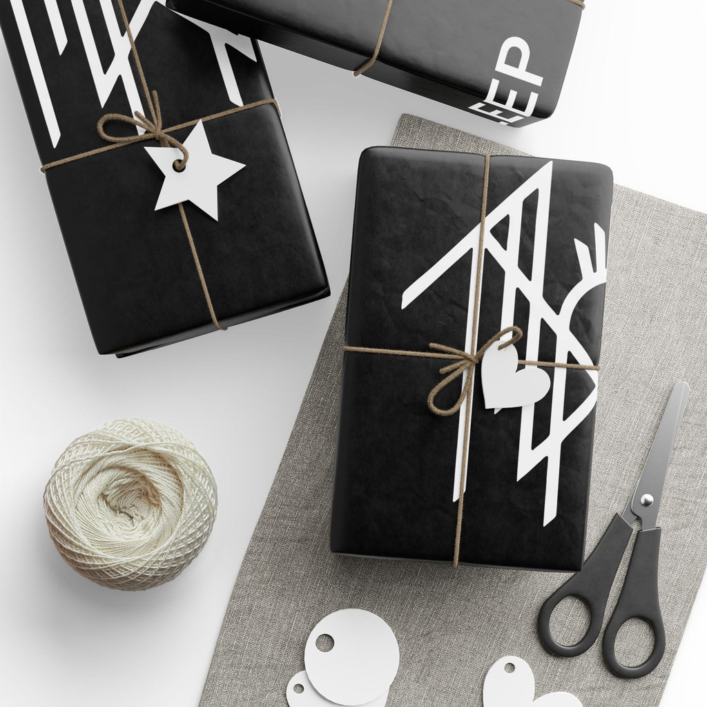 Wrapping Paper — Minimal Black "SLEEP TOKEN" Logo Gift Wrap