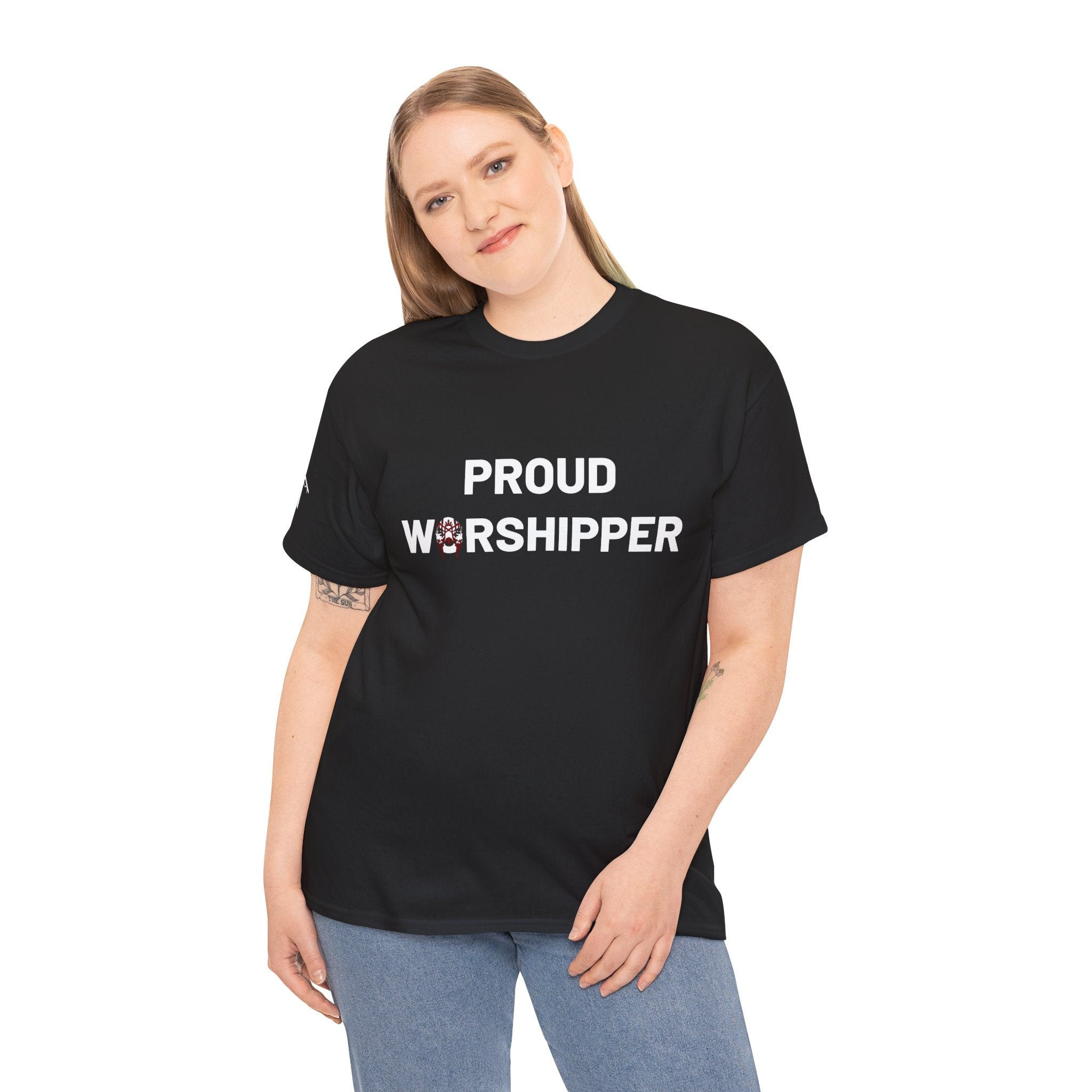 Proud Worshipper- Tee, Unisex Cotton Shirt, Faith-Based Apparel, Gift for Religious Friends, Church Event Clothing, Spiritual Wardrobe