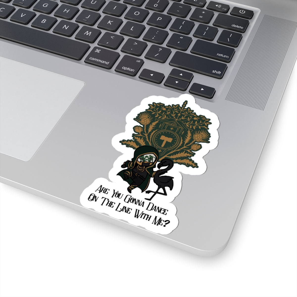 Past Self/Dance on the Line with me Kiss-Cut Stickers, Unique Laptop Decor, Creative Gift for Friends, Fun Wall Art, Floral Motif