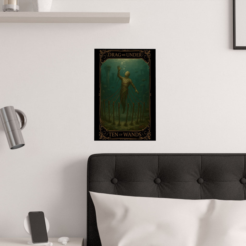 Ten of Wands Tarot- Enchanted Art Prints, Mystical Wall Decor, Fantasy Posters, Gift for Tarot Lovers, Witchy Home Decor, Unique Art for Any Room