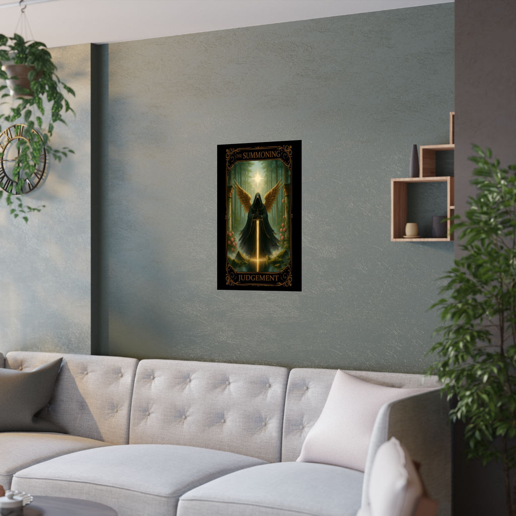 Judgement Tarot-Fantasy Art Satin Posters, Gothic Wall Decor, The Summoning Artwork, Unique Home Decoration, Room Aesthetic, Gift for Fantasy Lovers