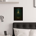 Nine Of Wands- Mystical Octopus Satin Poster, Ocean Art Print, Nautical Home Decor, Fantasy Wall Art, Gift for Art Lovers