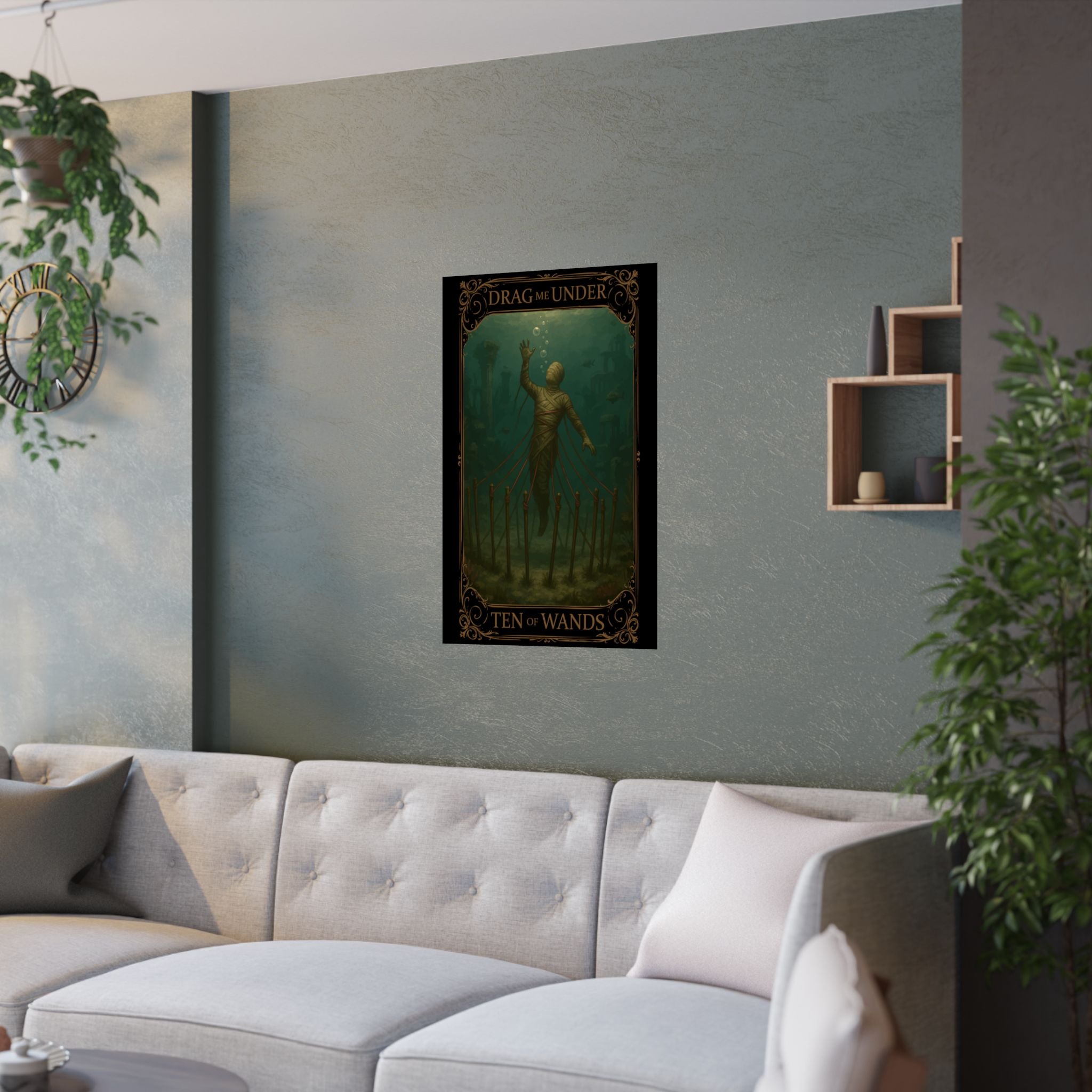 Ten of Wands Tarot- Enchanted Art Prints, Mystical Wall Decor, Fantasy Posters, Gift for Tarot Lovers, Witchy Home Decor, Unique Art for Any Room