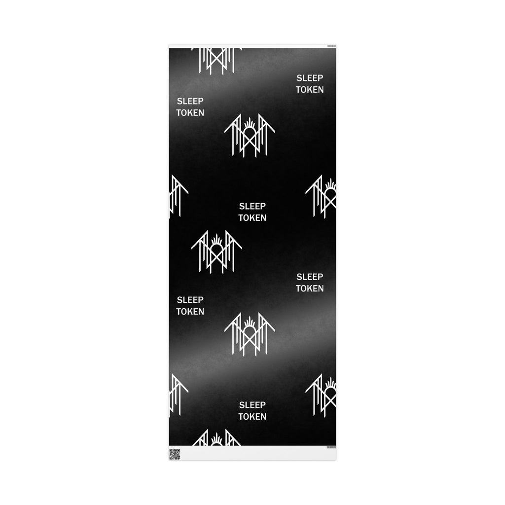 Wrapping Paper — Minimal Black "SLEEP TOKEN" Logo Gift Wrap