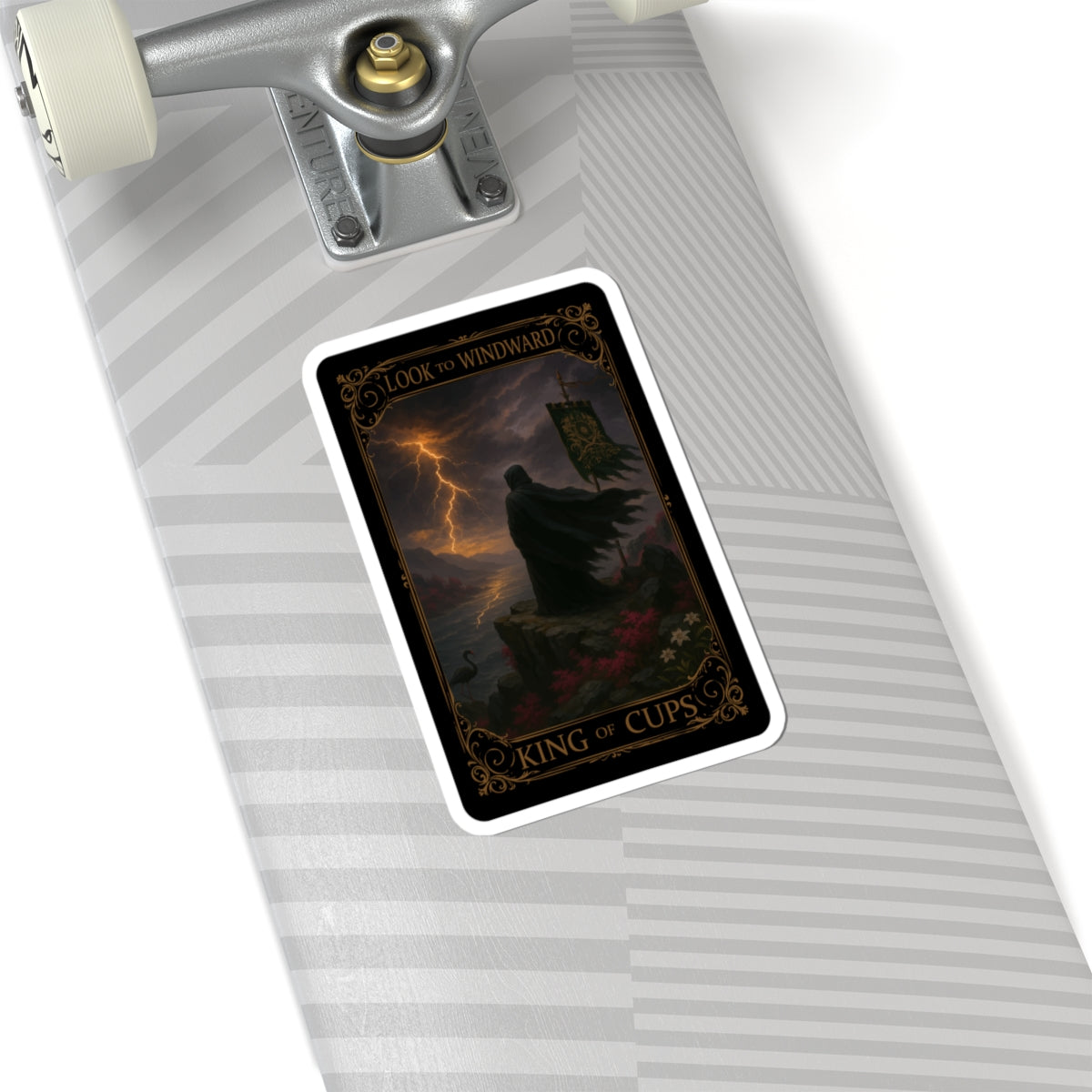 King of Cups Tarot- Mystical Stickers, Tarot Stickers for Spiritual Practitioners, Witchcraft, Café Décor, Gift for Tarot Lovers