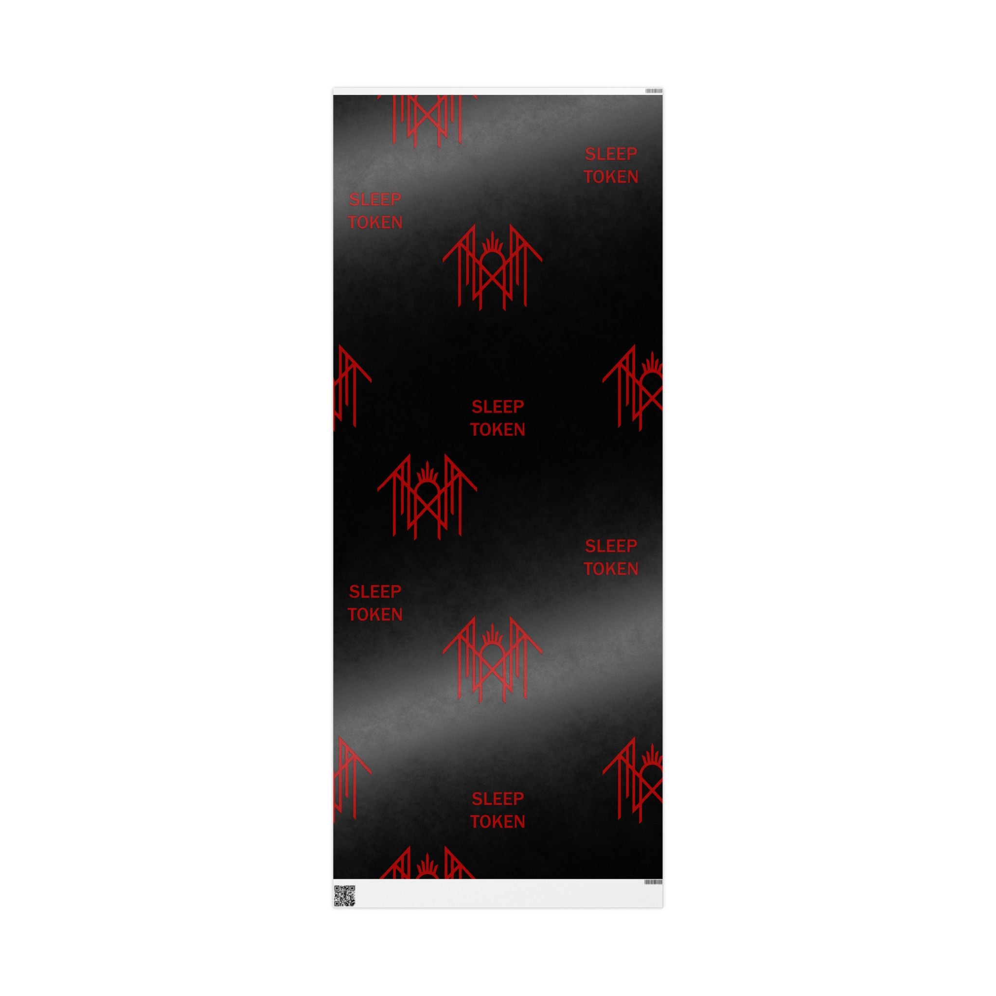 Black & Red Spider Pattern Wrapping Paper Roll — Gothic Gift Wrap for Halloween & Fans