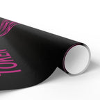 Black & Pink Gothic Spider Wrapping Paper Roll — Halloween Gift Wrap