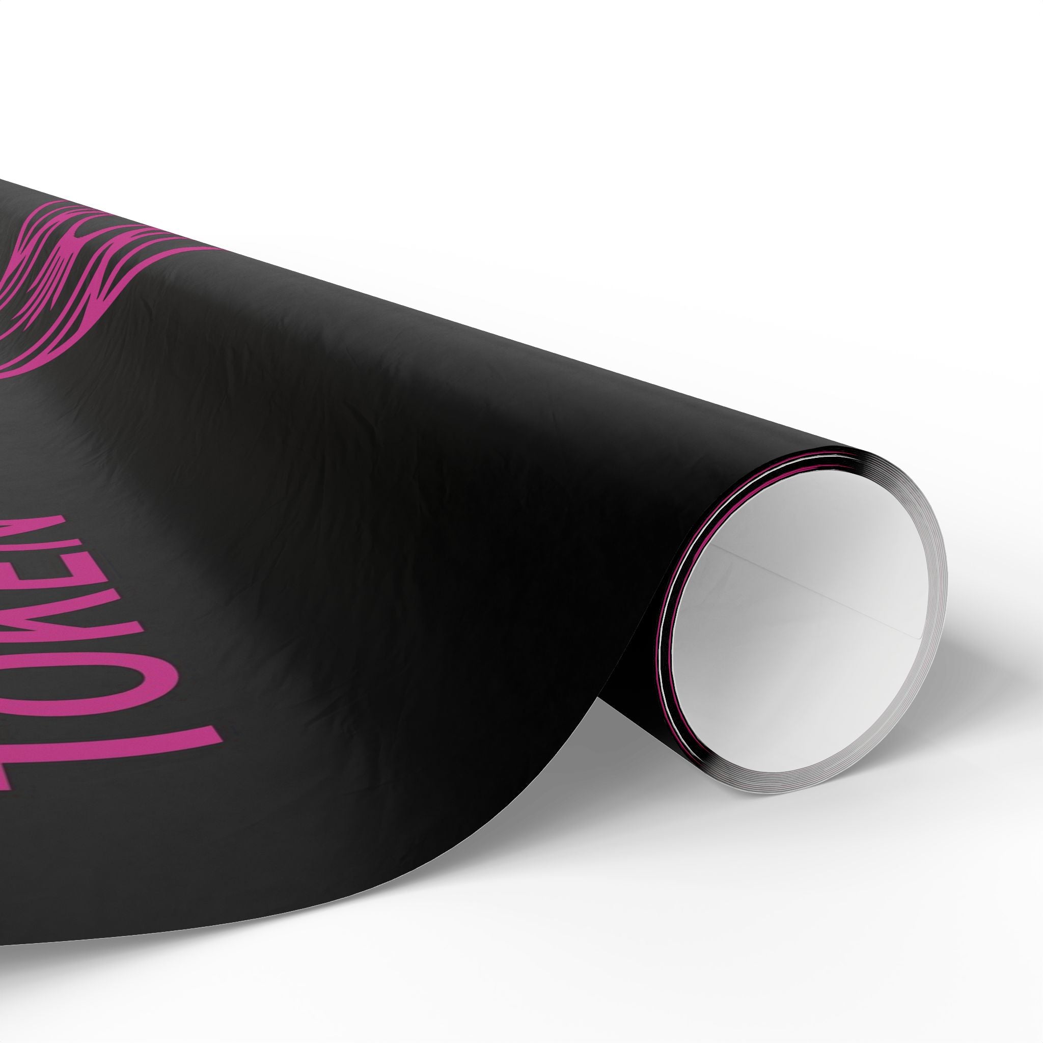 Black & Pink Gothic Spider Wrapping Paper Roll — Halloween Gift Wrap