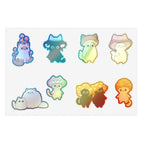Mushroom Cat Sticker Sheet — Cute Kawaii Mushroom Cats Planner Stickers