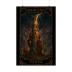 Caramel: The Tower Tower Tarot Satin Poster - Art Print, Wall Decor, Fantasy Artwork, Gothic Home Decor, Gift for Fantasy Lovers