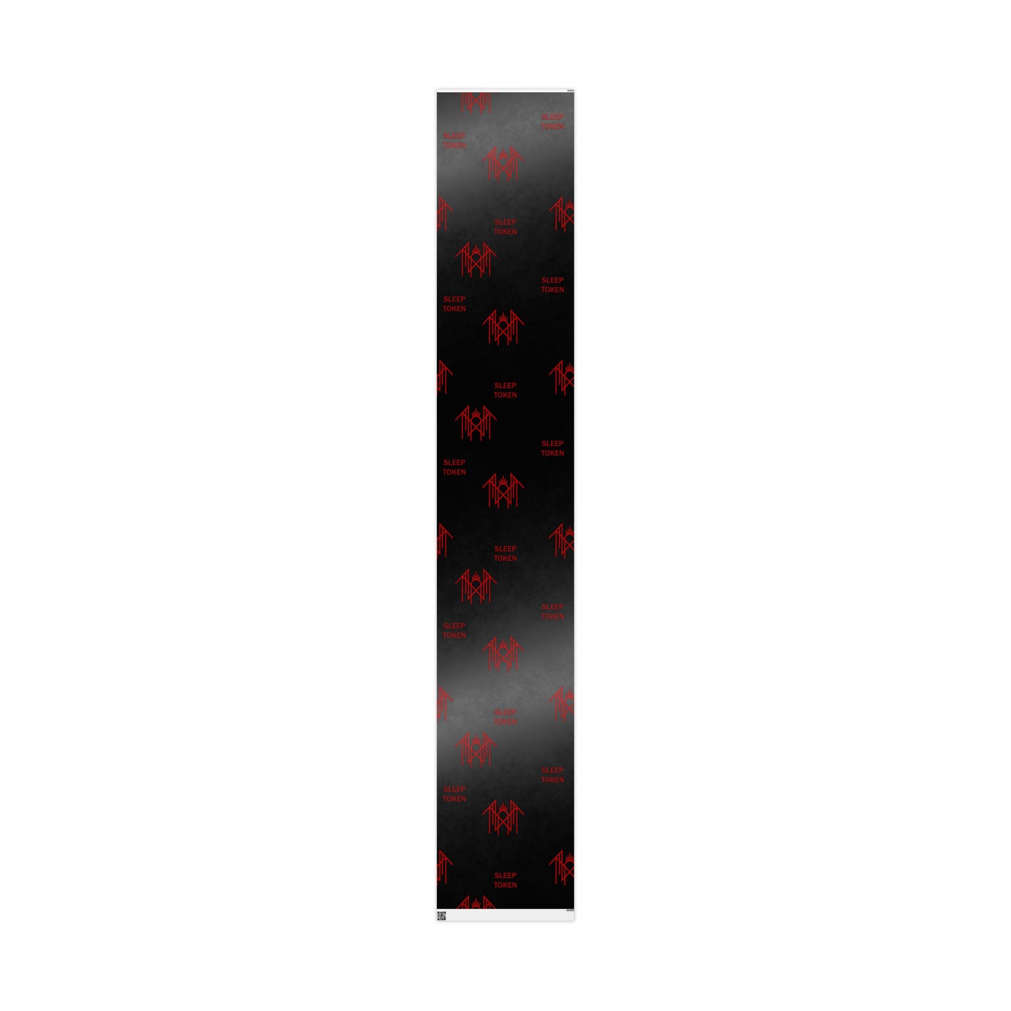 Black & Red Spider Pattern Wrapping Paper Roll — Gothic Gift Wrap for Halloween & Fans