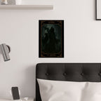 The Devil Tarot- Fantasy Satin Poster, Wall Art, Gothic Decor, Satan Themed Print, Home Aesthetic, Perfect for Halloween