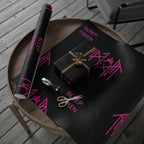 Black & Pink Gothic Spider Wrapping Paper Roll — Halloween Gift Wrap